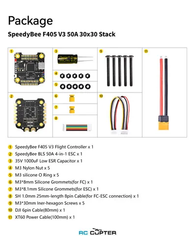 Полётный контроллер SpeedyBee F405 V3 BLS + ESC 50A Stack