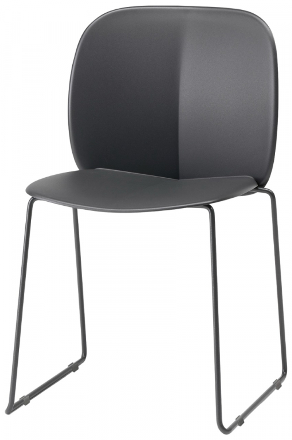 Стул пластиковый на полозьях Scab Design Mentha Go Green, антрацит