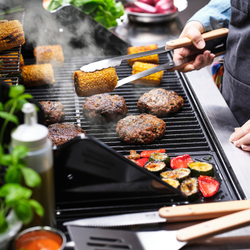 IKEA GRILLTIDER  (ИКЕА ГРИЛЛТИДЕР)  -  Набор аксессуаров для гриля, 3 предмета - нержавеющая сталь/бук