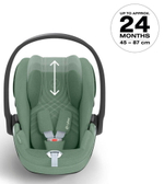 Коляска Cybex Priam IV Rosegold complete Cloud T Leaf Green Plus Base T 3 в 1 Mirage Grey