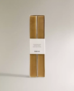 ZARA HOME НАБОР ДЕКОРАТИВНЫХ КВАДРАТНЫЙ СВЕЧЕЙ ( 2 ШТ.), ЗЕЛЕНЫЙ