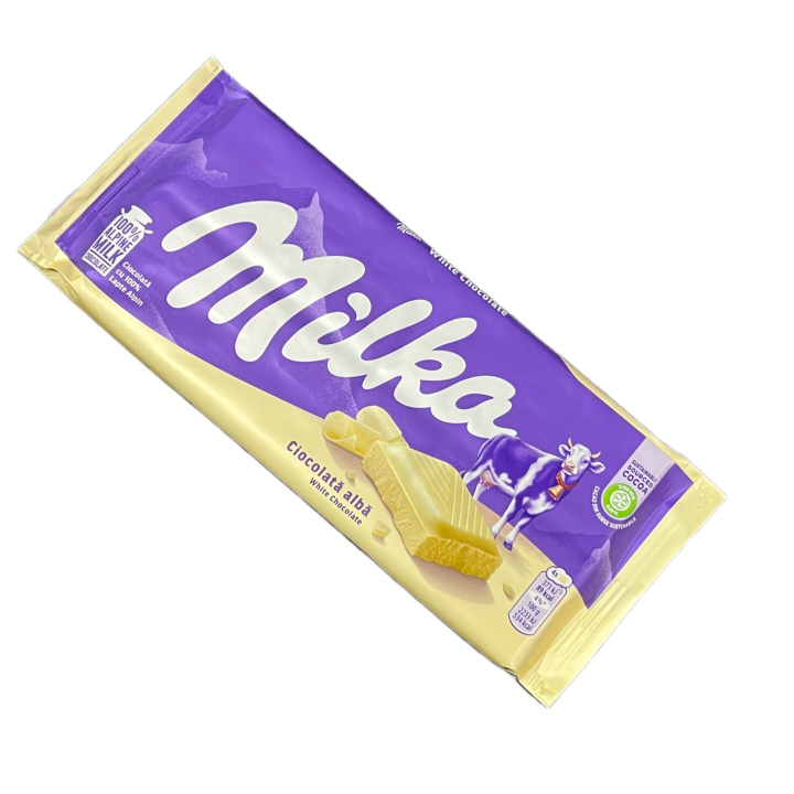 Шоколадная плитка Milka White Chocolate Милка Белый шоколад 100 г