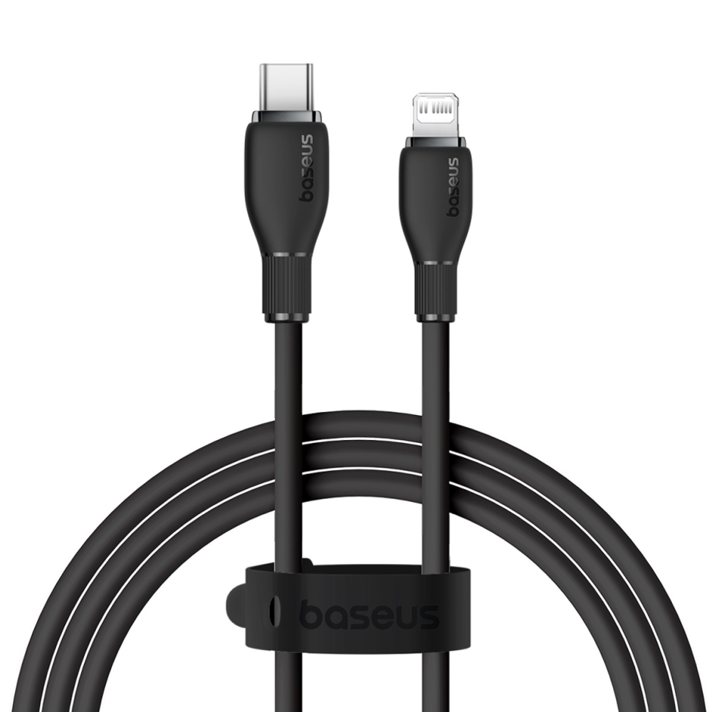Кабель-зарядка Type-C на Lightning Baseus Pudding 20W 1.2м (P10355701111-00) черный