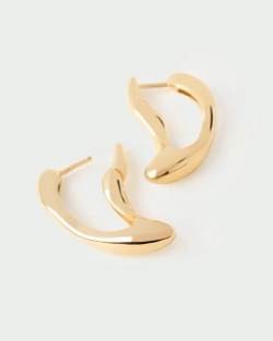 Серьги Sense Hoops серебро 925 пробы покрытое золотом