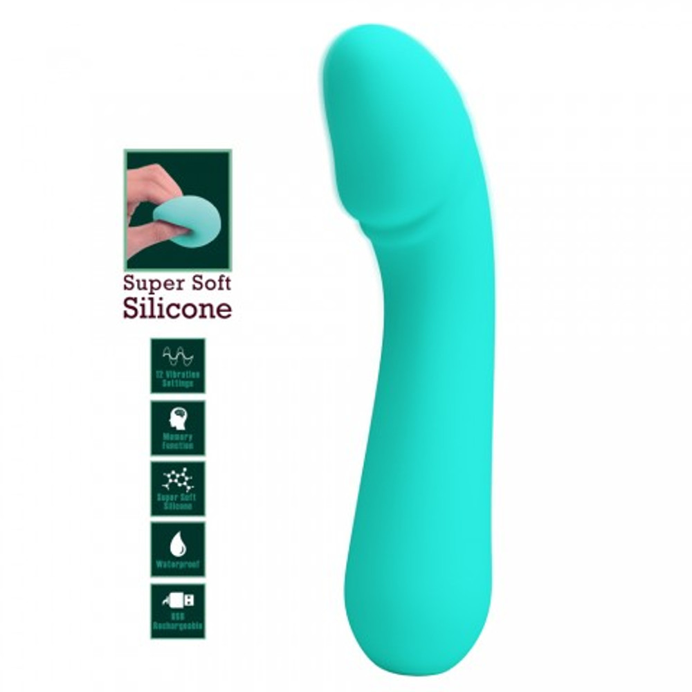 Вибратор Cetus Super Soft (15 см) бирюзовый