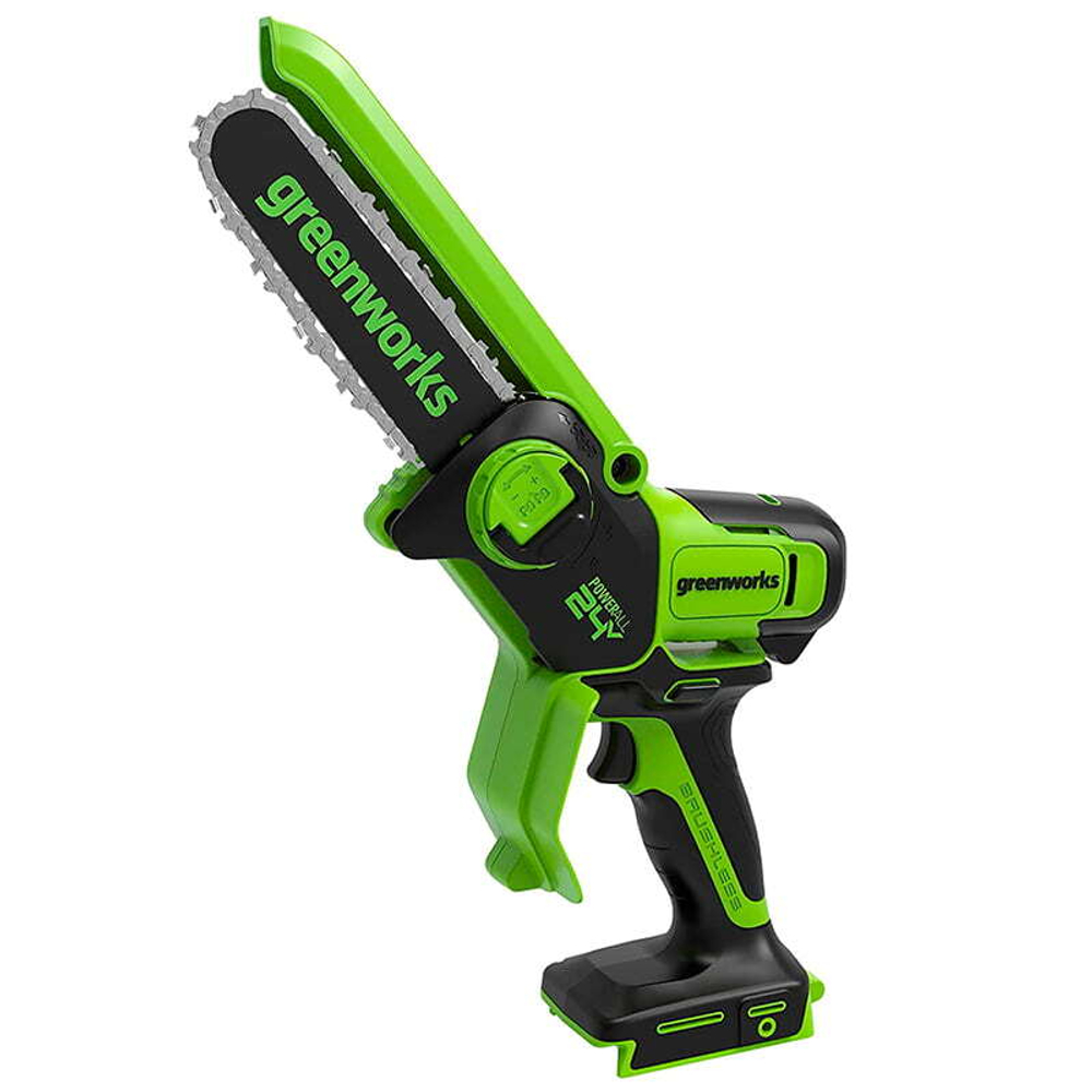 Цепная мини пила аккумуляторная Greenworks Арт. 2008707, 24V, 15см, бесщеточная