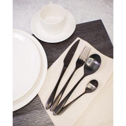 Ложка столовая 21 см матовая черный цвет PVD Alessi-Black P.L. [12]