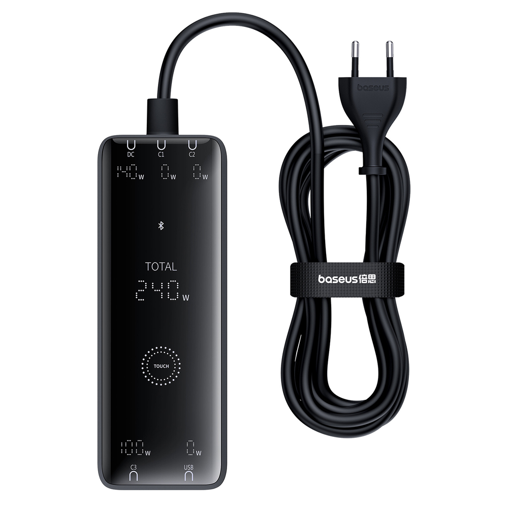 Зарядное устройство Baseus Digital GaN Intelligent Desktop 3C+U+DC 240W