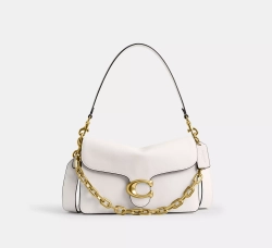 COACH СУМКА ЧЕРЕЗ ПЛЕЧО TABBY CHAIN, БЕЛЫЙ