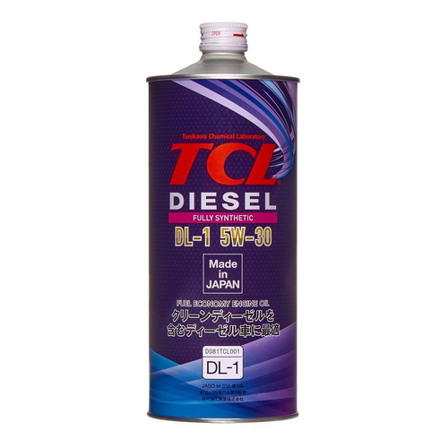 Масло для дизельных двигателей TCL Diesel, Fully Synth, DL-1, 5W30, 1л D0010530