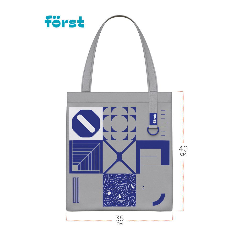 Först Сумка-шоппер "Digital geometric" 40*35см, 1 отделение, Först
