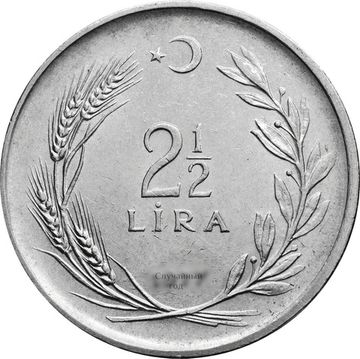 2 1/2 лиры 1969-1980 Турция