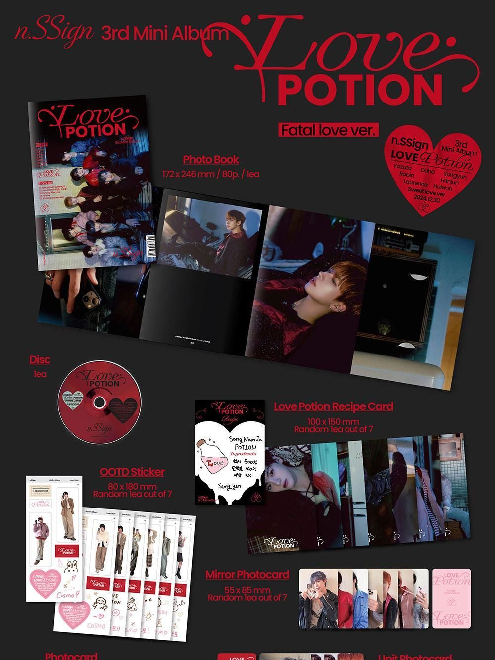 Альбом N.SSIGN - LOVE POTION 3rd Mini Album RANDOM Version