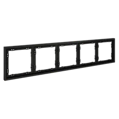 Рамка пластиковая на 5 постов Voltum S70 Черный VLS100508