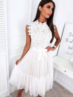 кружевное белое платье + plus size