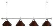 Лампа STARTBILLIARDS 4 пл. (плафоны синие,штанга золотая,фурнитура золото)
