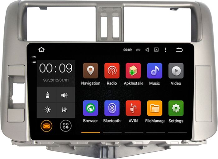 Магнитола для Toyota Land Cruiser Prado 150 2009-2013 (поддержка круг.обзора - опция) - AIROC 2K RX-1114 Android 13, Быстрая, QLed+2K, CarPlay, SIM-слот