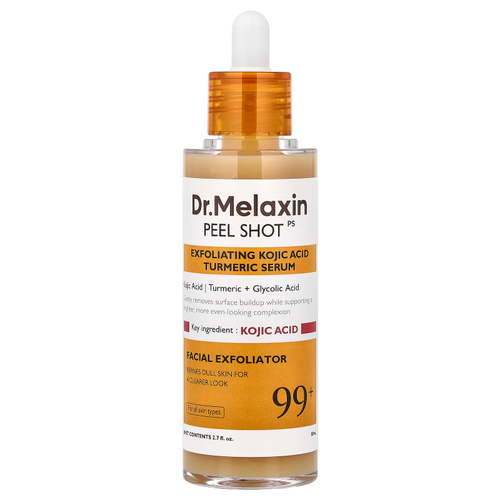 Dr.Melaxin, Peel Shot, отшелушивающая сыворотка с койевой кислотой и куркумой, для всех типов кожи, 80 мл (2,7 жидк. унции)