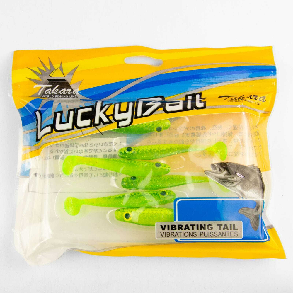 Твистер Takara LuckyBait 5107, 7.5см, 3.6гр (6шт/уп)