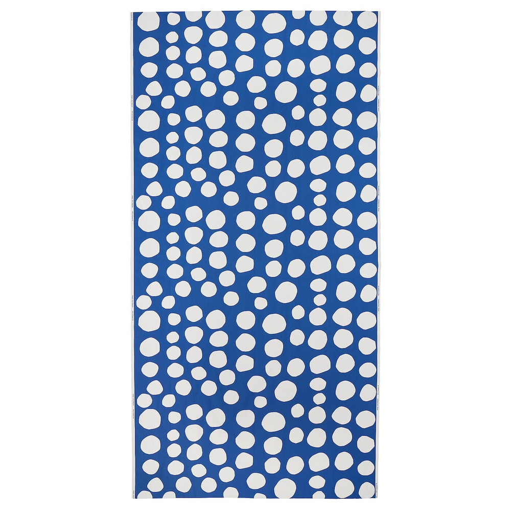 IKEA RAKLOSTA (ИКЕА РАКЛОСТА) — Ткань с отделкой, синий/белый, 150x300 см