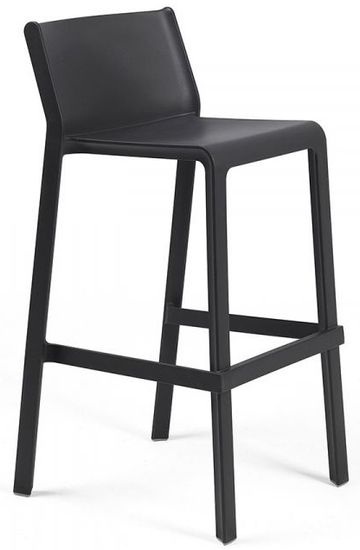 Стул пластиковый барный Trill Stool антрацит Италия