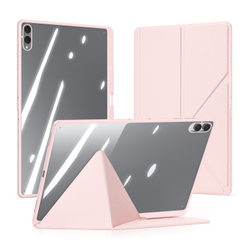 Чехол книжка розового цвета от Dux Ducis для Samsung Galaxy Tab S11 Ultra, серия Magi Series Case