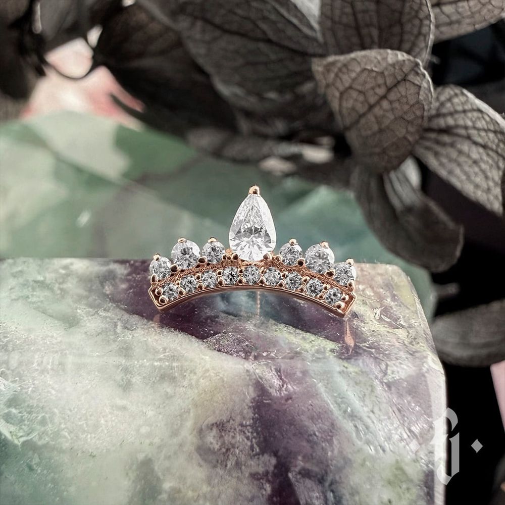Кластер "Princess" - Розовое золото - White CZ Кластер "Princess" - Розовое золото - White CZ