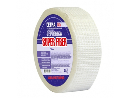 СЕРПЯНКА сетка строительная самоклеящаяся 100 мм* 90 м