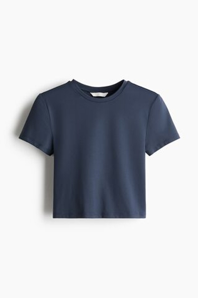 Короткая футболка из микрофибры - H&M