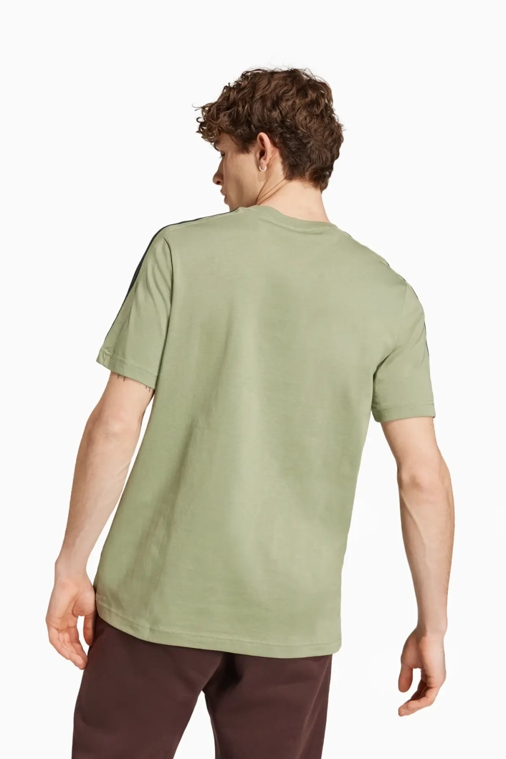 Футболка adidas Essentials Single 3S Tee - зеленый