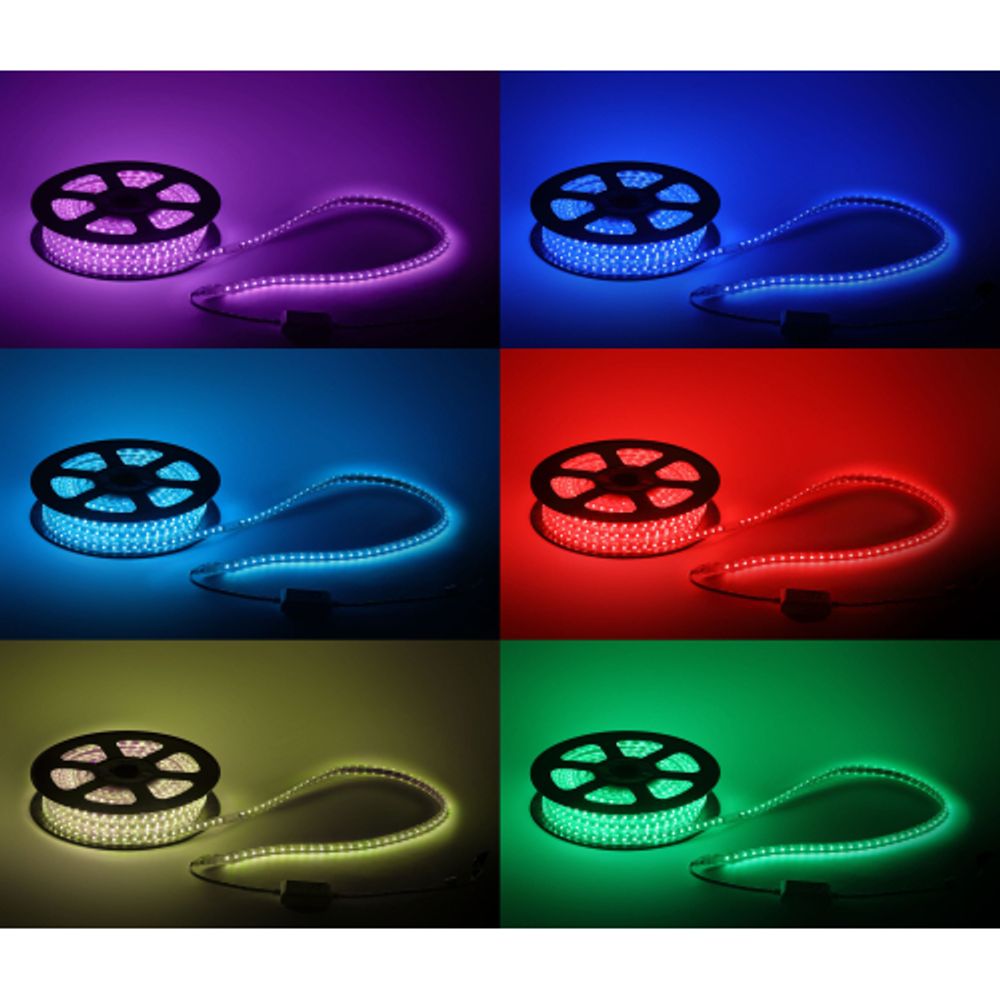 Светодиодная лента ЭРА LS5050-14,4-60-220-RGB-IP67-20m многоцветная | Светодиодные ленты 220В и аксессуары