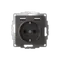 Розетка с USB A+A с защитными шторками Systeme Electric AtlasDesign Базальт ATN001430