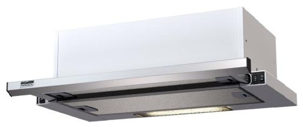 Вытяжка  Krona "KAMILLA" slim 500 inox   ( белый корпус./нерж планка)
