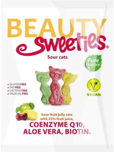 Beauty Sweeties Мармелад веганский, кислые кошки, 125г
