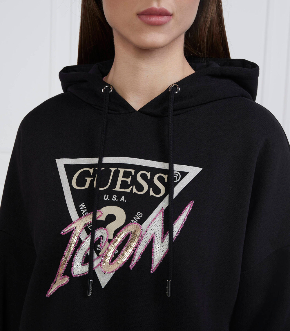 Худи icon GUESS - черный(W3RQ03 KB683)