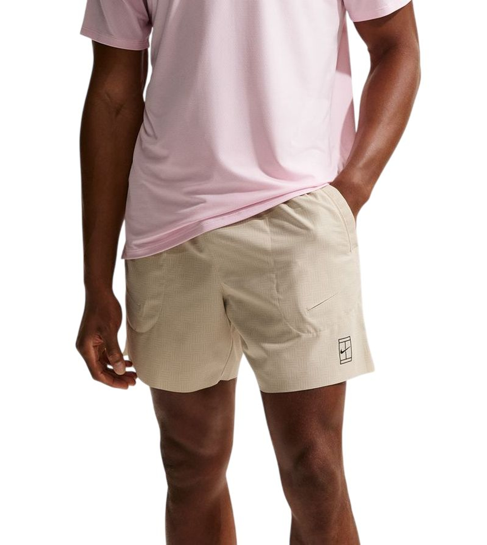 Мужские теннисные шорты Nike Court Advantage Dri-Fit 6in - desert khaki/black