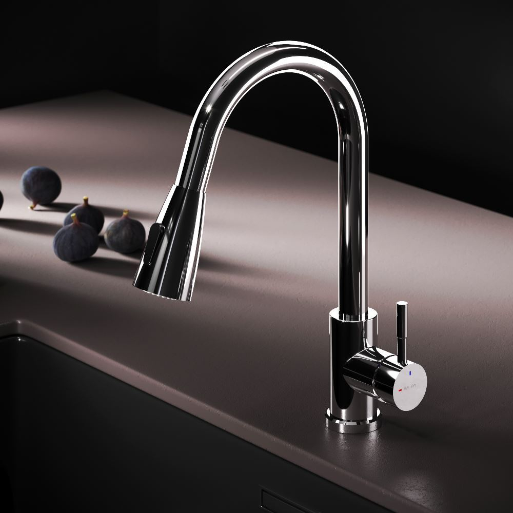 Смеситель для кухни с вытягивающимся изливом, хром AM.PM X-Joy S F85B07500