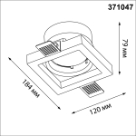 371047 WIR NT26 000 белый Светильник встраиваемый под покраску для ГКЛ потолка IP20 GX53 12W 220-240V CAIL