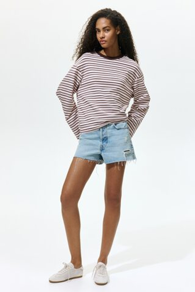 Хлопковый топ с длинными рукавами — свободный крой - H&M
