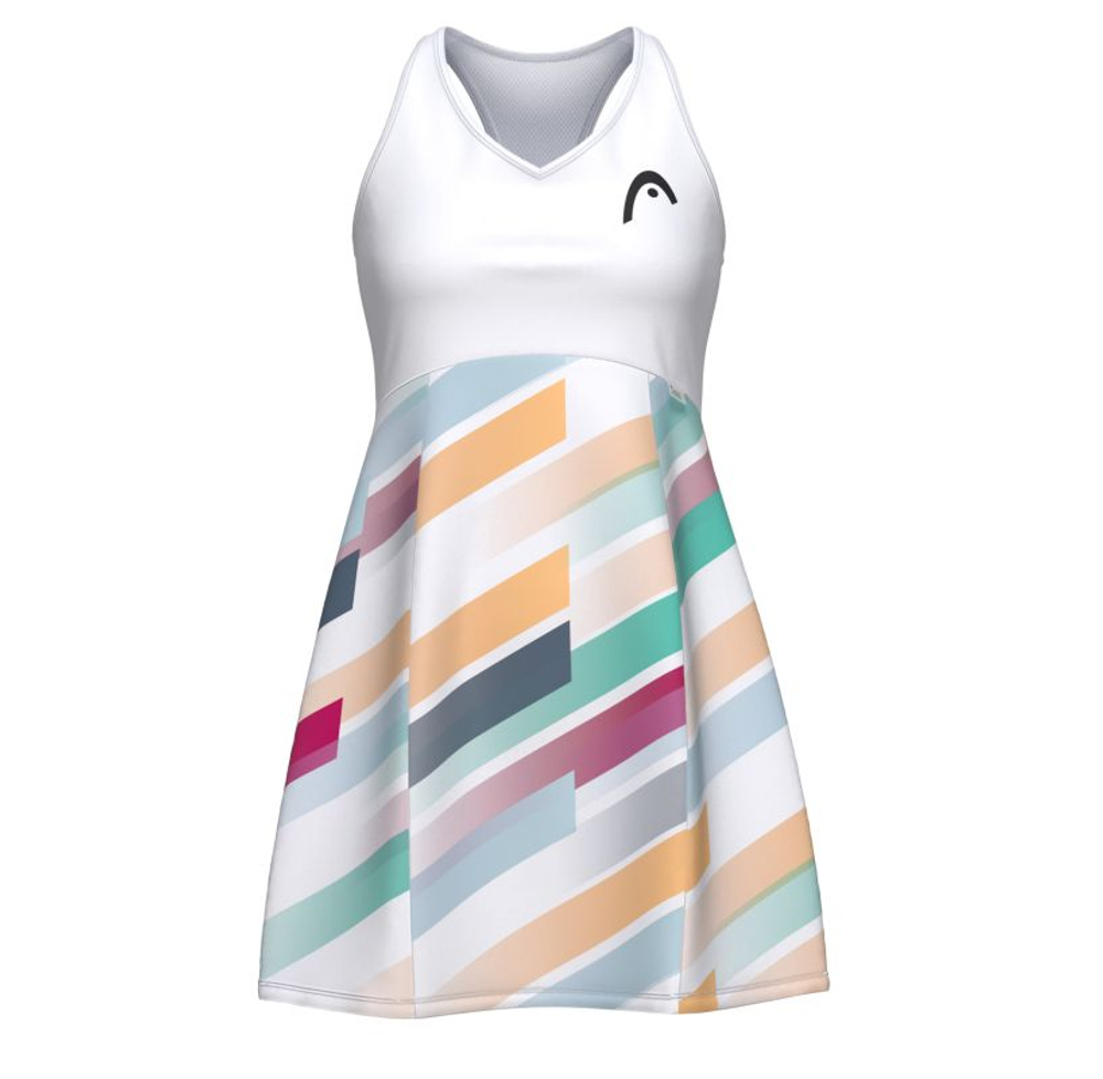 Женское теннисное платье Head Pro - white/print
