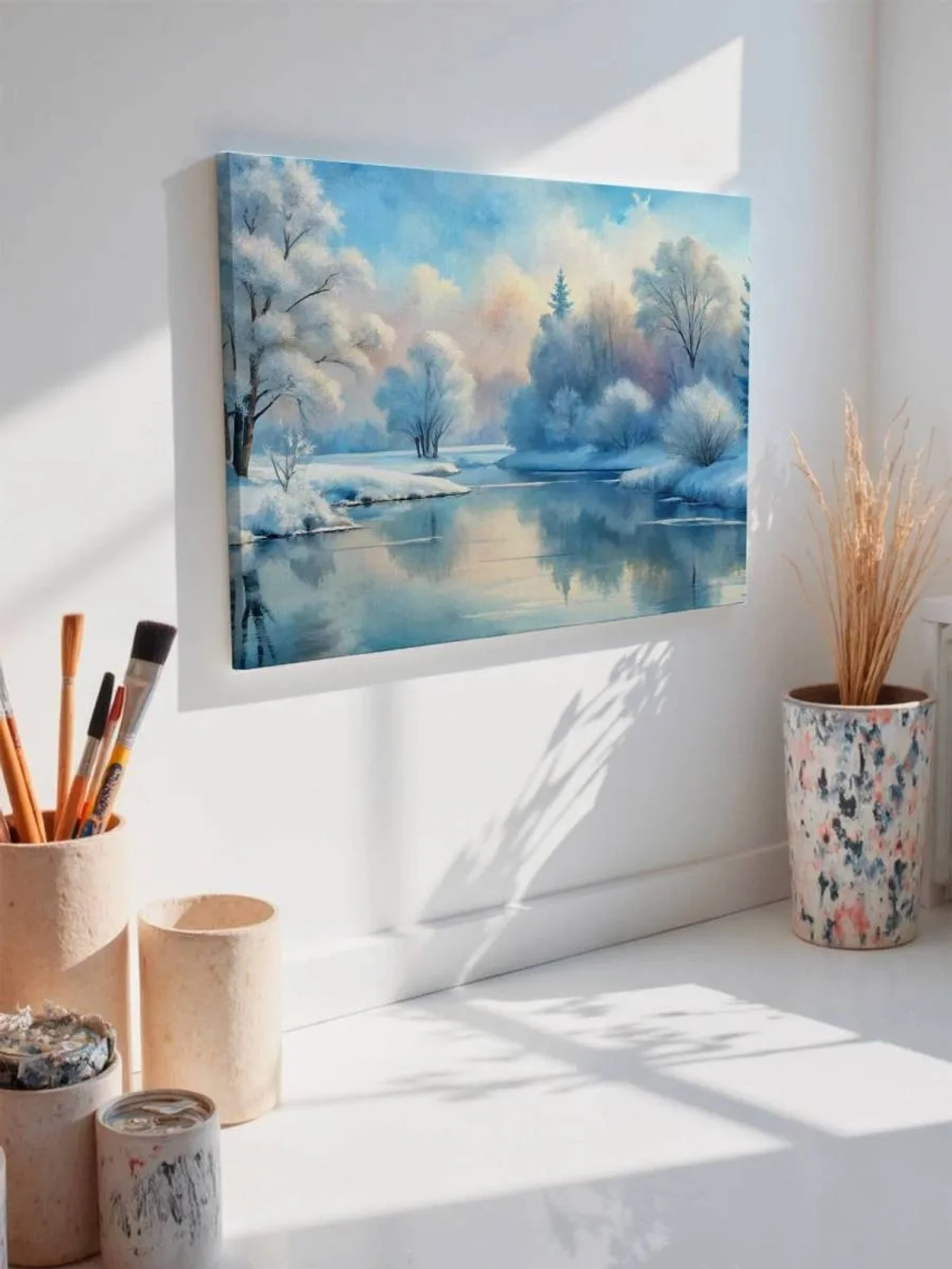 Картина на стену 40 X 50 Зимний пейзаж