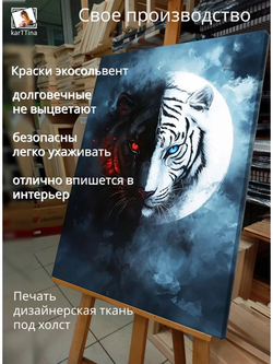 Картина "Космический ягуар", интерьерная 50х70см 1шт.