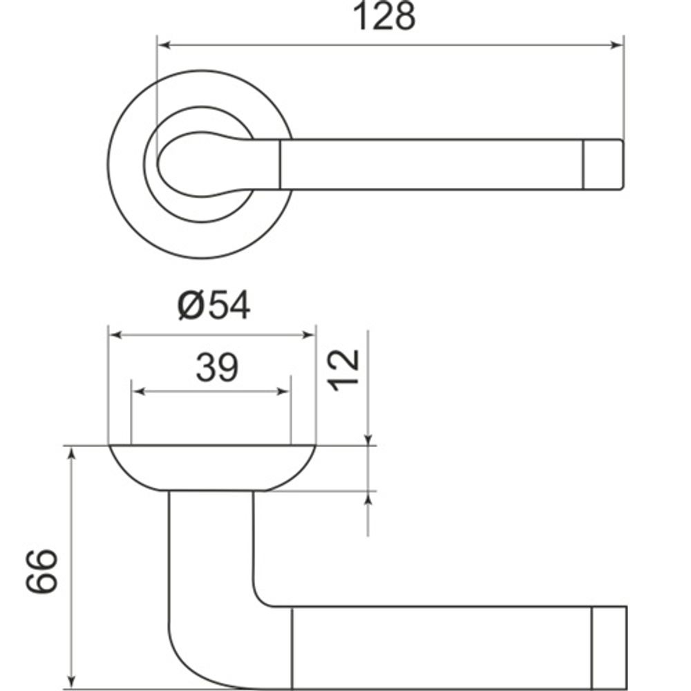 Ручка раздельная ARMADILLO STELLA LD28 SN/CP-3 матовый никель/хром (кв. 8х140) /31869/