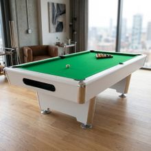 Бильярдный стол для пула Dynamic Billard "Triumph Plus" 7 футов (матово-белый) в комплекте, аксессуары и сукно