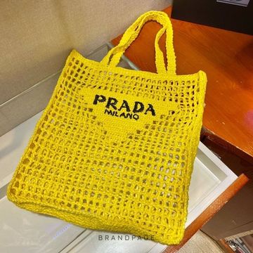 Сумка-шоппер желтая от Prada BP5-847896