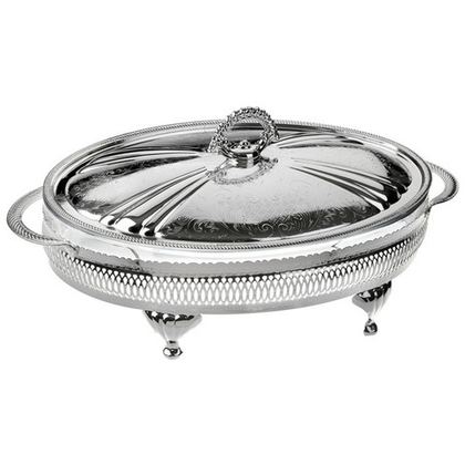 Мармит овальный с крышкой 33см Queen Anne