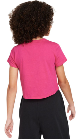 Футболка для девочки теннисная Nike Sportswear Crop Futura Tee - Розовый