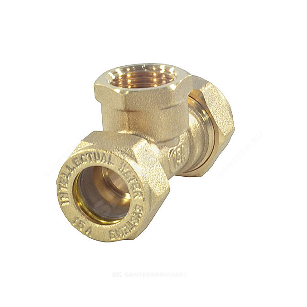 Тройник латунь 15Aх1/2"х15 обжим/ВР STAHLMANN STFL1501/215BEF