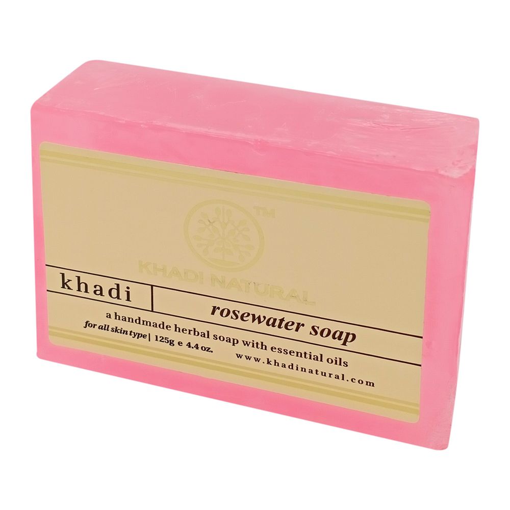 Khadi Natural мыло ручной работы Rosewater Soap розовая вода 125 гр