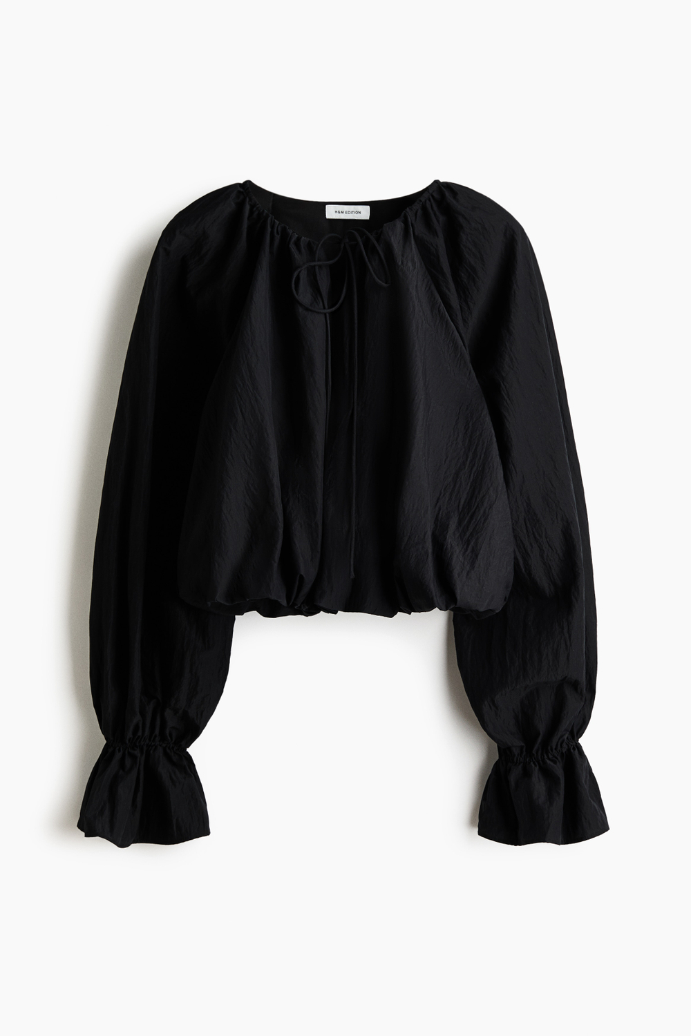 Блузка из жатой ткани с низом с эффектом баллона - H&M